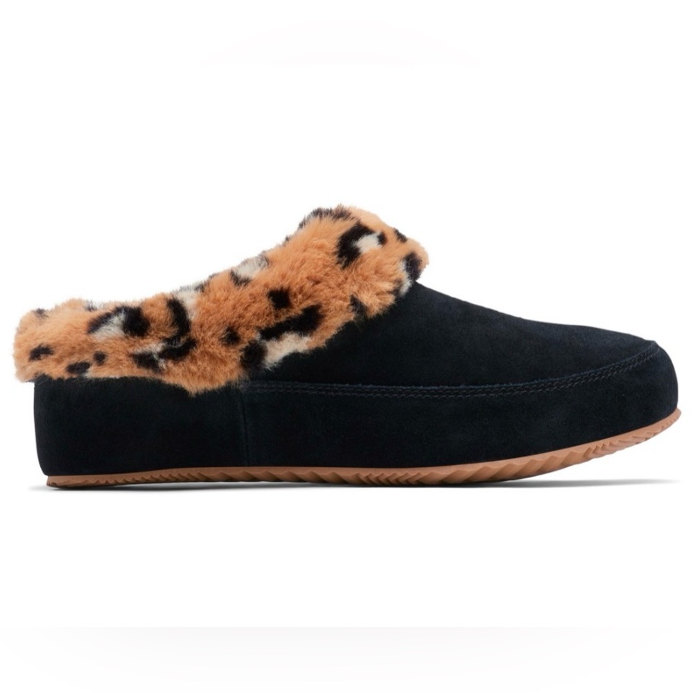 Sorel Leopard Faux Fur Slip-On Slippers | Women’s 8 | Cozy Coffee Run Shoes $100 - Picture 5 of 5